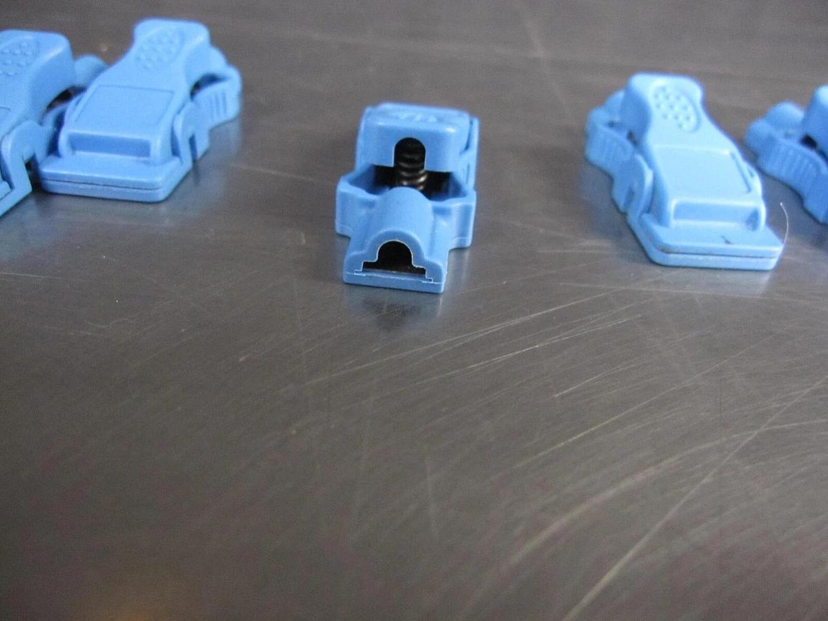 Used Lot of 11 Universal Resting ECG Electrode Adapter Clips Snapclip Banana Snap