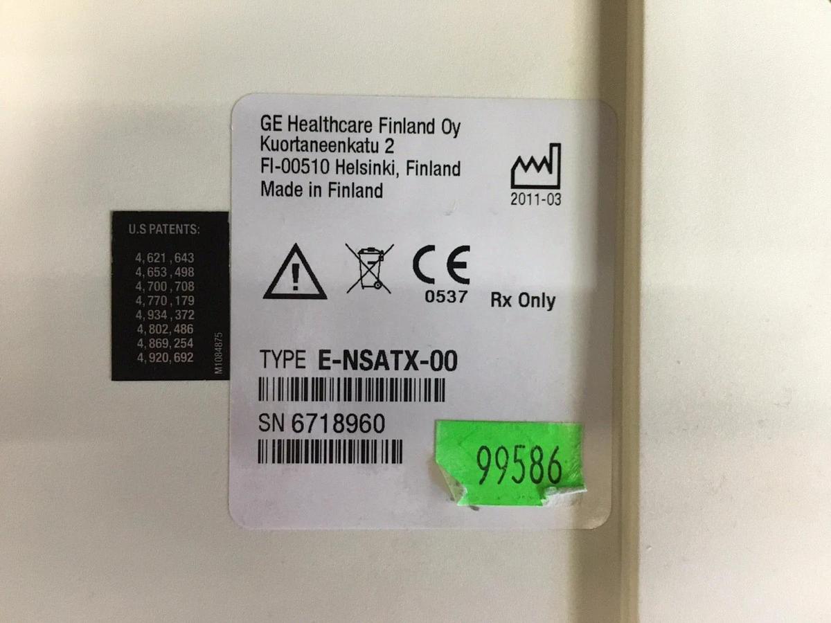 Used GE Healthcare E-NSATX-00 E-NSATX Oximax Sensor Module SpO2