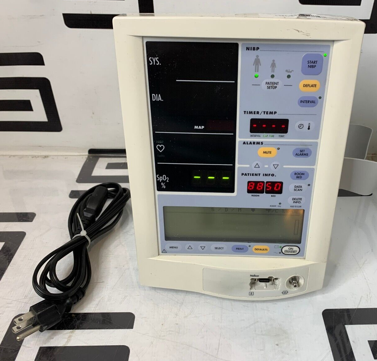 Used Mindray Datascope Accutorr Plus Patient Bedside Vitals Monitor NIBP SPO2 Battery