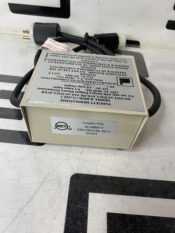Used Integra Padgett Model B Electro Dermatome Power Supply DP-002 120VAC 120V
