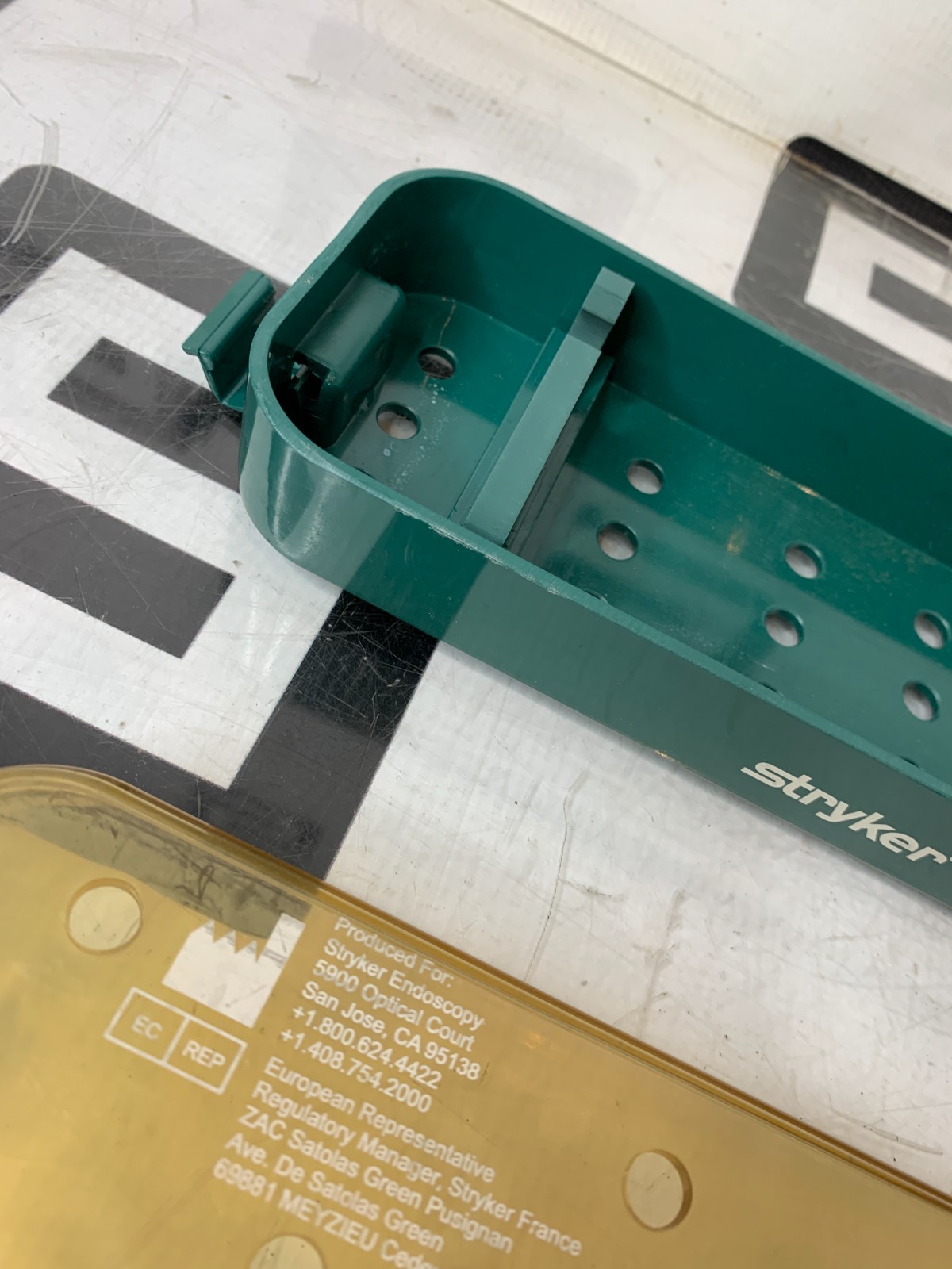 Used Stryker 233-032-108 Laparoscope Sterilization Tray 0233032108 17.5 X 3.25 X 2" B