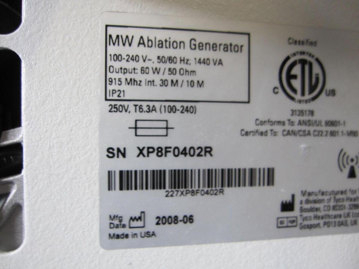 Used VALLEYLAB/COVIDIEN MW