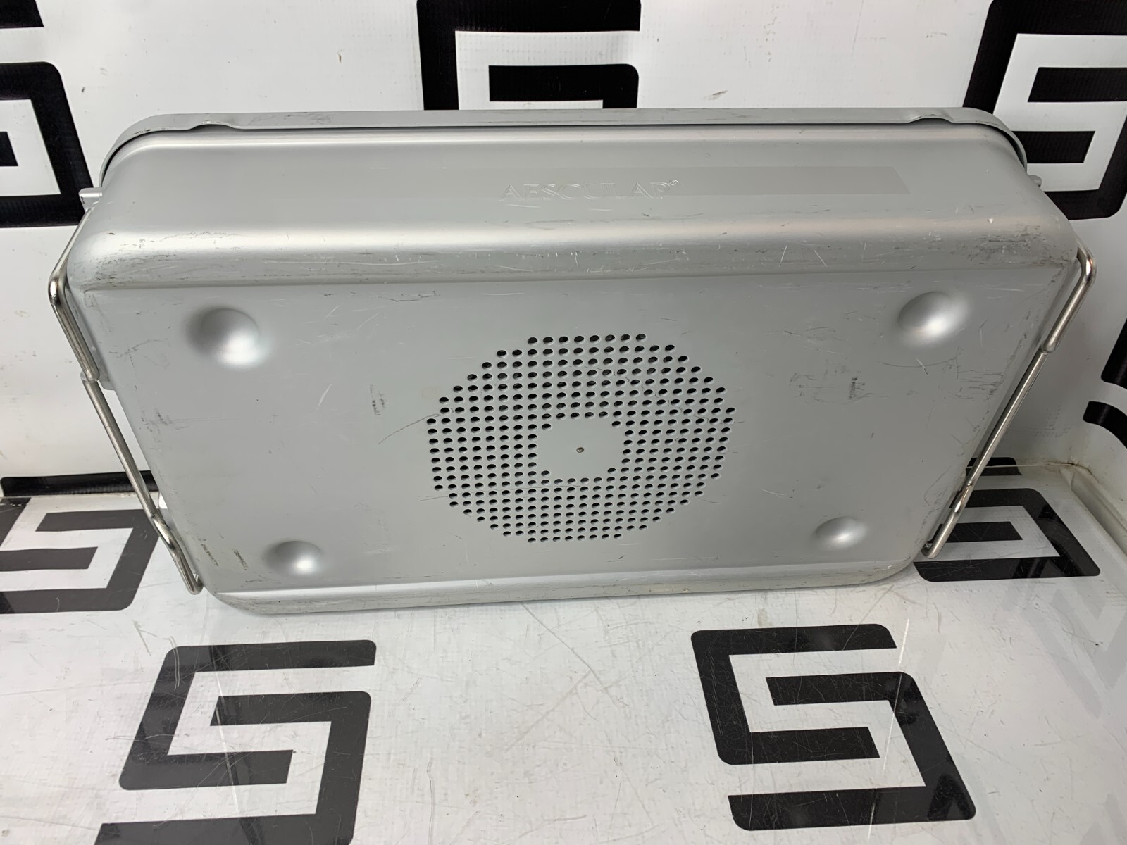 Used Aesculap Sterilization Container JN740 Lid JK789 Sterile Full Size  NO PLATES