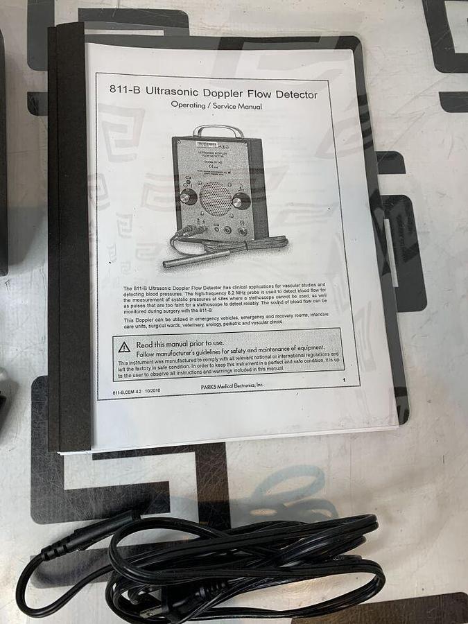 Used PARKS 811-B Doppler Flow Detector Model Probe Ultrasonic 811B NEW BATTERY Fetal Doppler