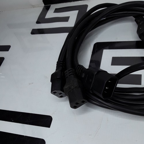Used Lot of 3 Pack C20 to C13 Extension Power Cord 10A/250V 18 AWG IEC 60320 5 FT 5FT
