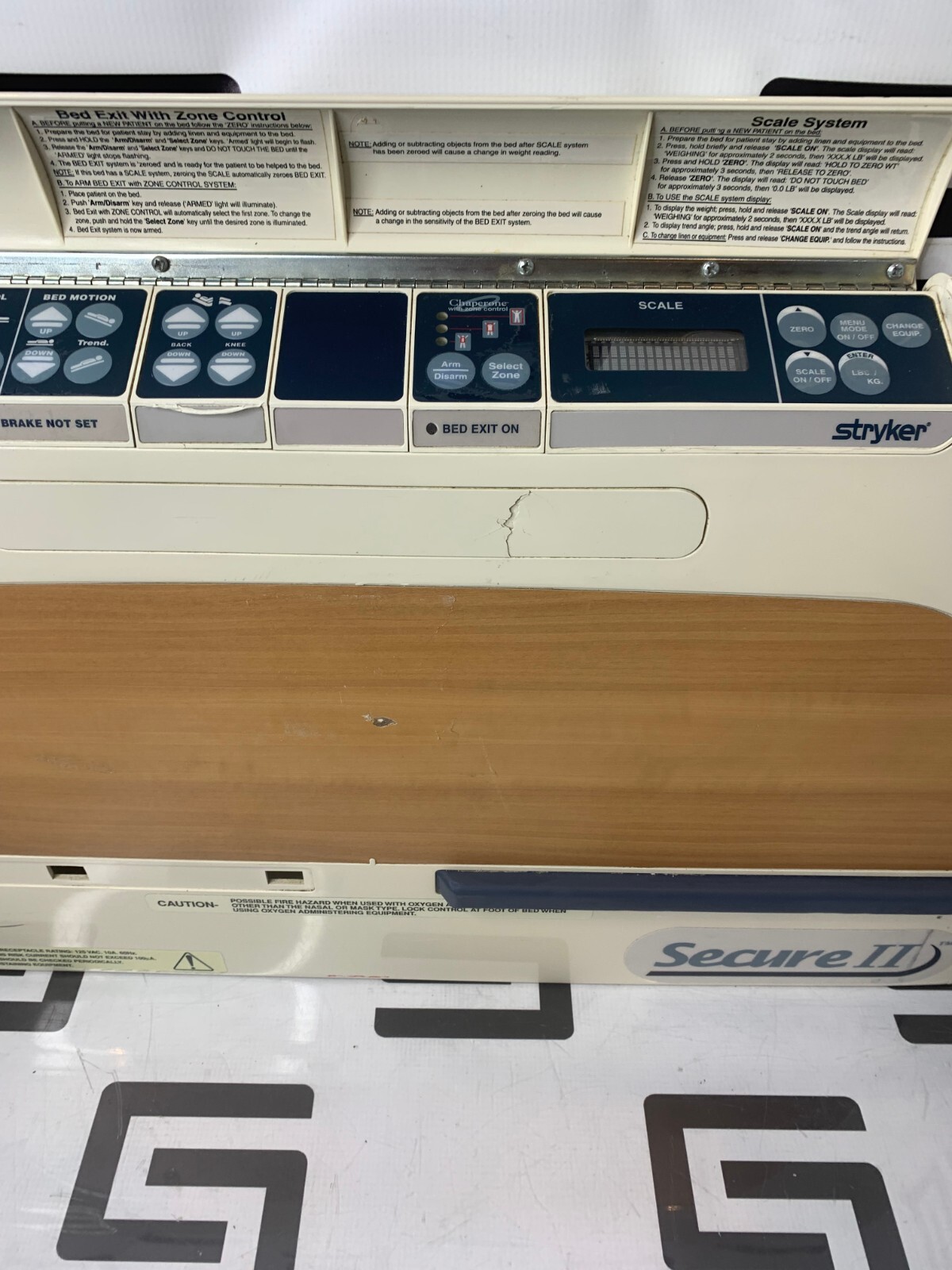 Used Stryker 3002 Secure II Hospital MED SURG BED FOOTBOARD SCALE CONTROLLER ASSEMBLY