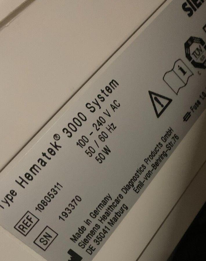 Used SIEMENS Hematek 3000