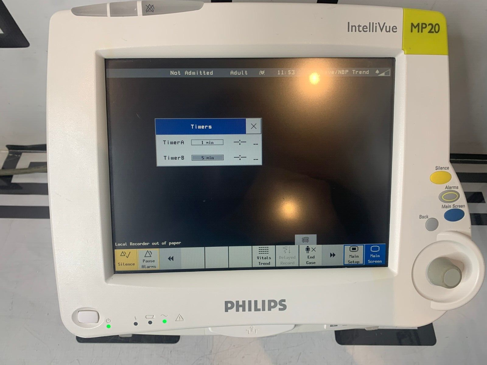 Used Philips Intellivue MP20 M8001A Patient Monitor & Printer Recorder WARRANTY
