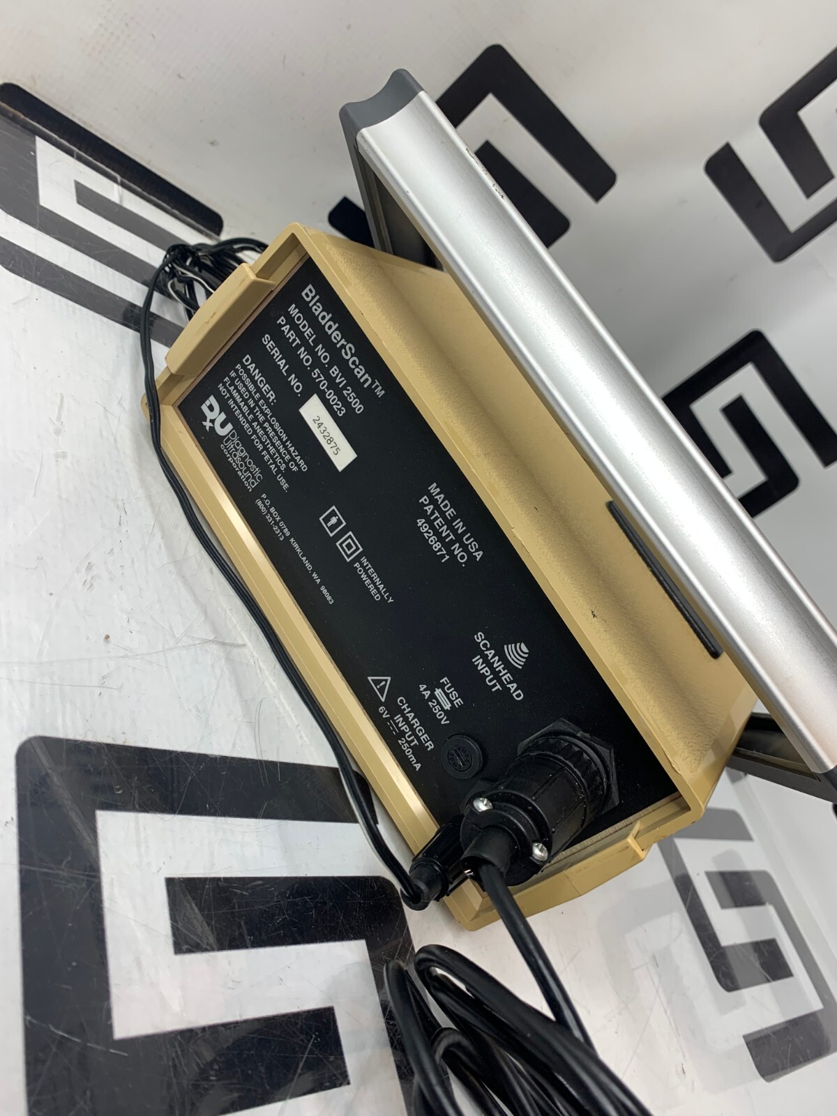 Used Diagnostic Ultrasound BLADDERSCAN BVI-2500 W/ Power Supply & Probe