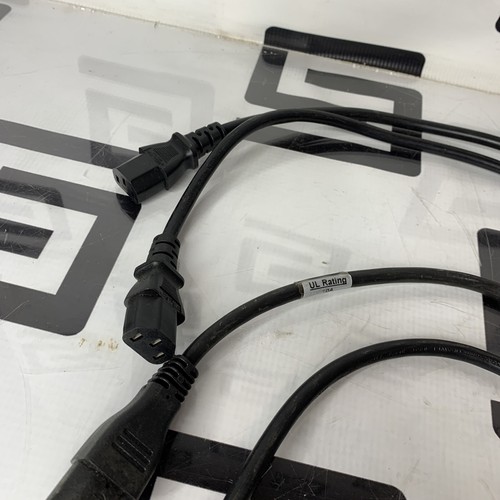 Used Lot of 4 Pack C20 to C13 Extension Power Cord 10A/250V 18 AWG IEC 60320 1 FT 1'