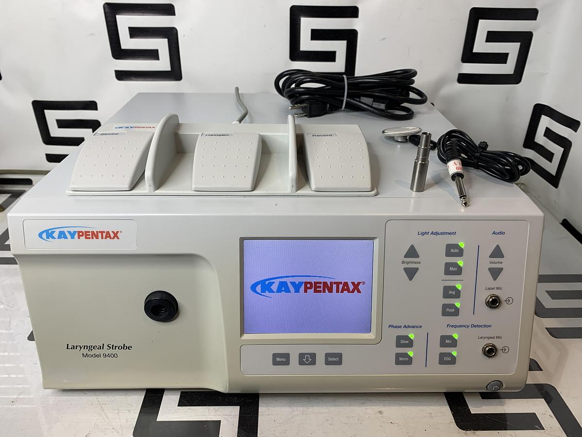 Used KayPentax Laryngeal Strobe Light Source Model 9400 V2 FootSwitch Pedal 6224-0050