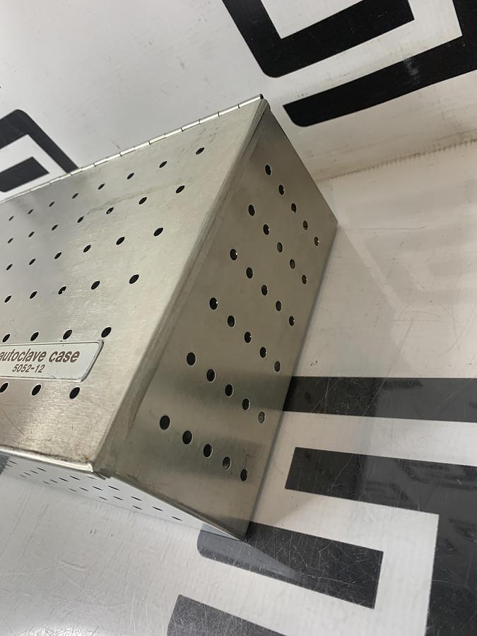 Used Zimmer 5052-12 Autoclave Sterilization Case 10-1/4 x 7-1/8 x 3-1/2 Hall Amsco