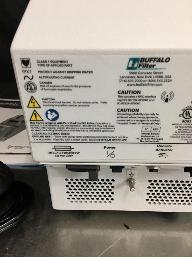 Used BUFFALO FILTER PSWTURBO AS PLUMESAFE WHISPER TURBO SENSE SMOKE FILTRATION SYSTEM