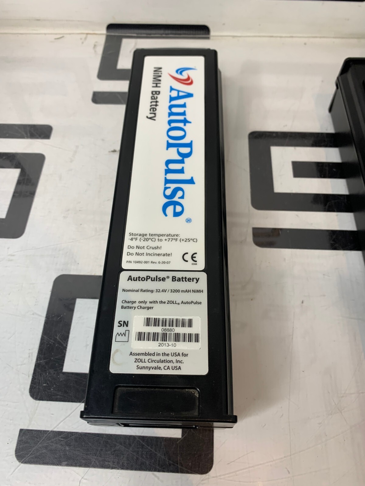 Used Zoll 10492-001 REV-6-20-07 NiMH Battery Lot of 2 (Charger and Tester Not Incl.)