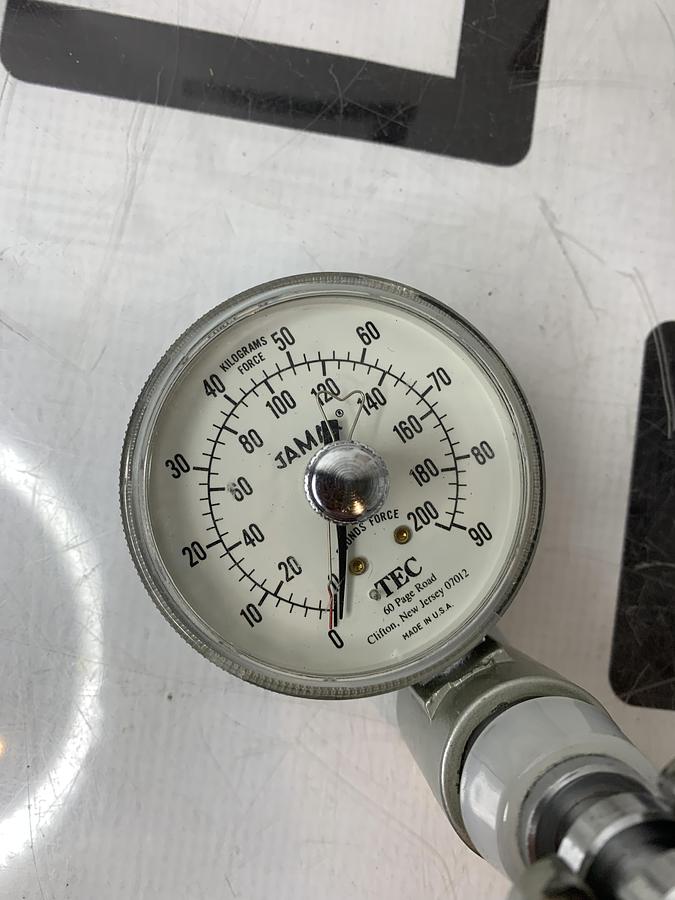 Used Jamar TEC Hydraulic Hand Dynamometer 200lbs 90KG 081028935 TESTED WARRANTY