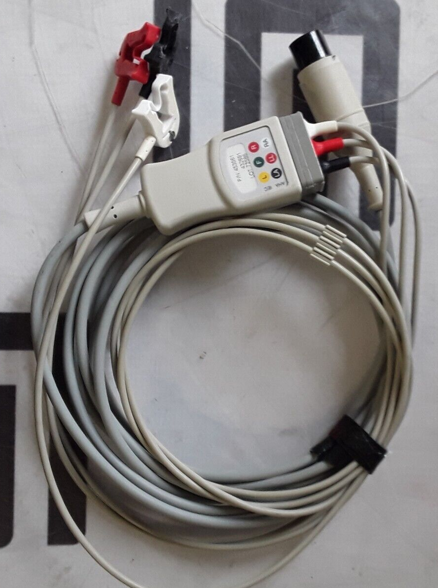 Used Philips M1503A 3-lead Grabber Patient Cable ECG  453561 432691 453561432691