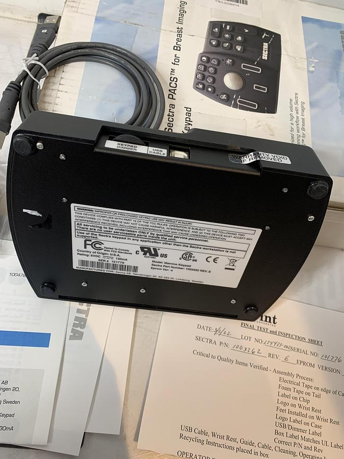Used Philips Sectra Medical PACS Mammo Keypad Controller 1003262