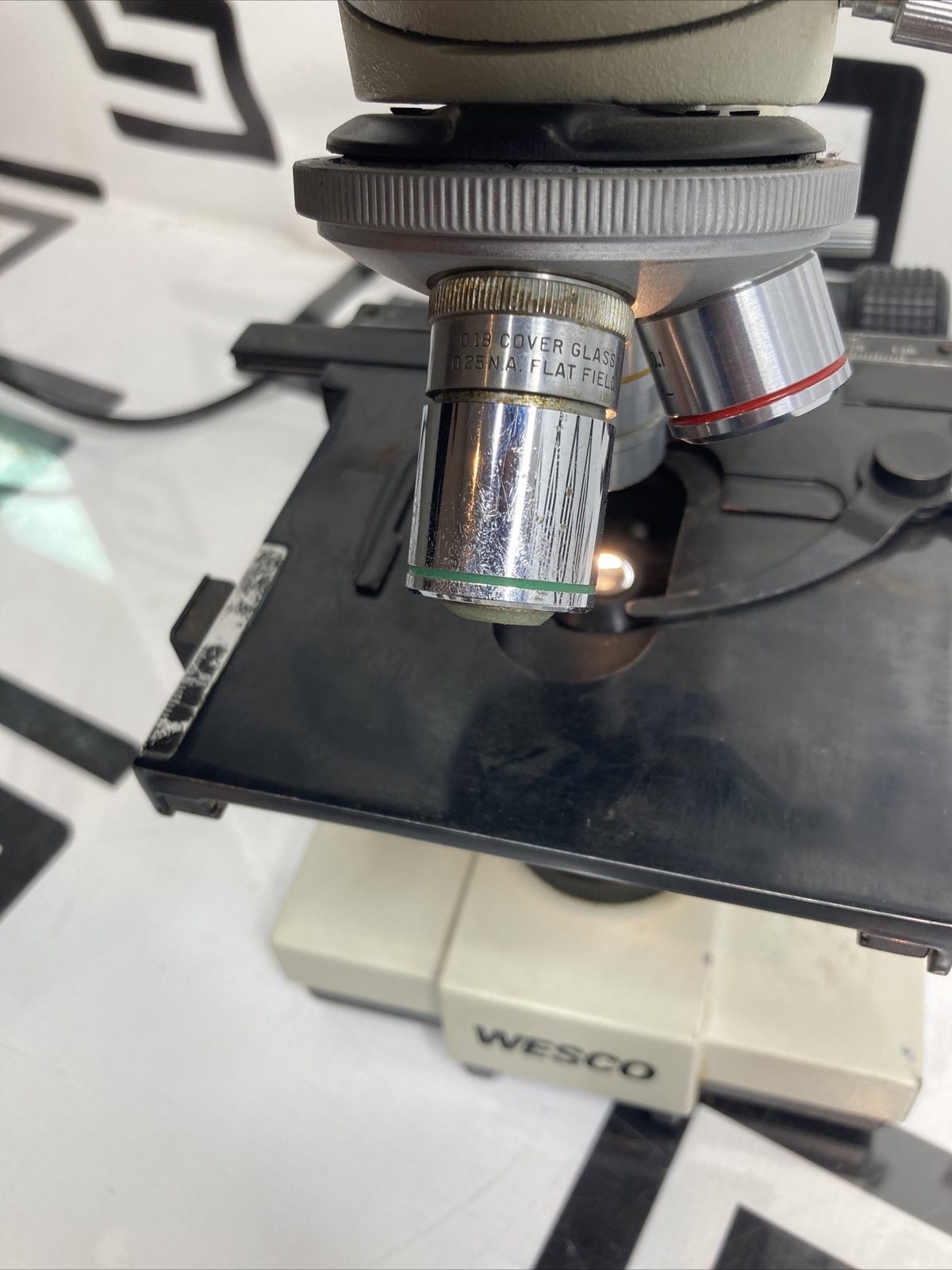 Used Wesco BIO VU 2300 Microscope 3 Objectives Binocular