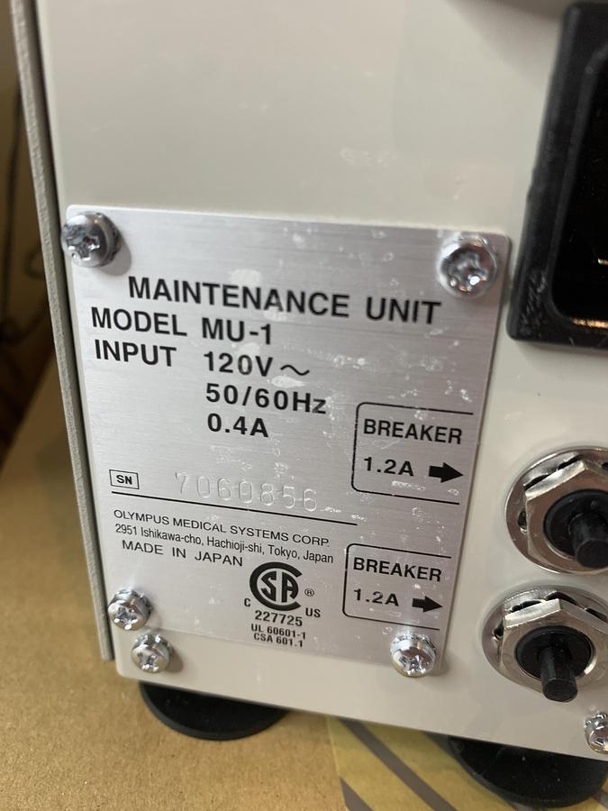 Refurbished Olympus MU-1 Maintenance Unit Leak Tester REFURBISHED WARRANTY MANUAL