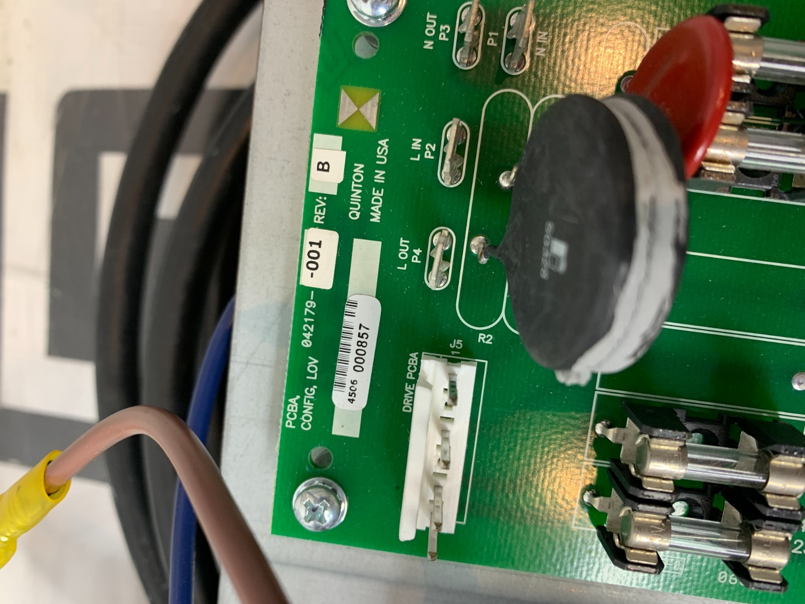 Used QUINTON Medtrack CR-60 TM55 Treadmill P/N 042179-001 PCBA ASSY CONFIG PLATE LOV