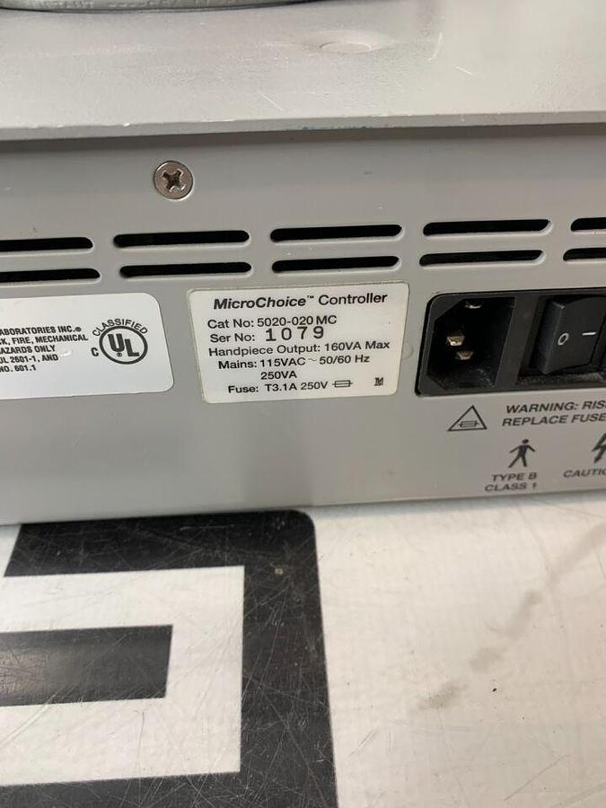 Used LINVATEC HALL MICROCHOICE CONTROLLER 502020 MC SURGICAL MICRO CHOICE