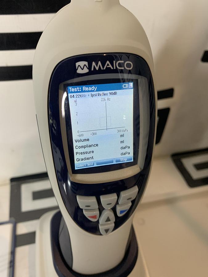 Used Maico EasyTymp Handheld Tympanometer Base Battery Type 2 Impedance Meter 8502080