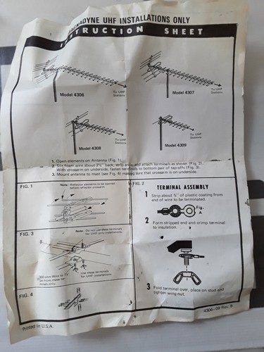 NEW Vintage Channel Master Magnadyne 300 OHM UHF Antenna Model 4309 From 1980s