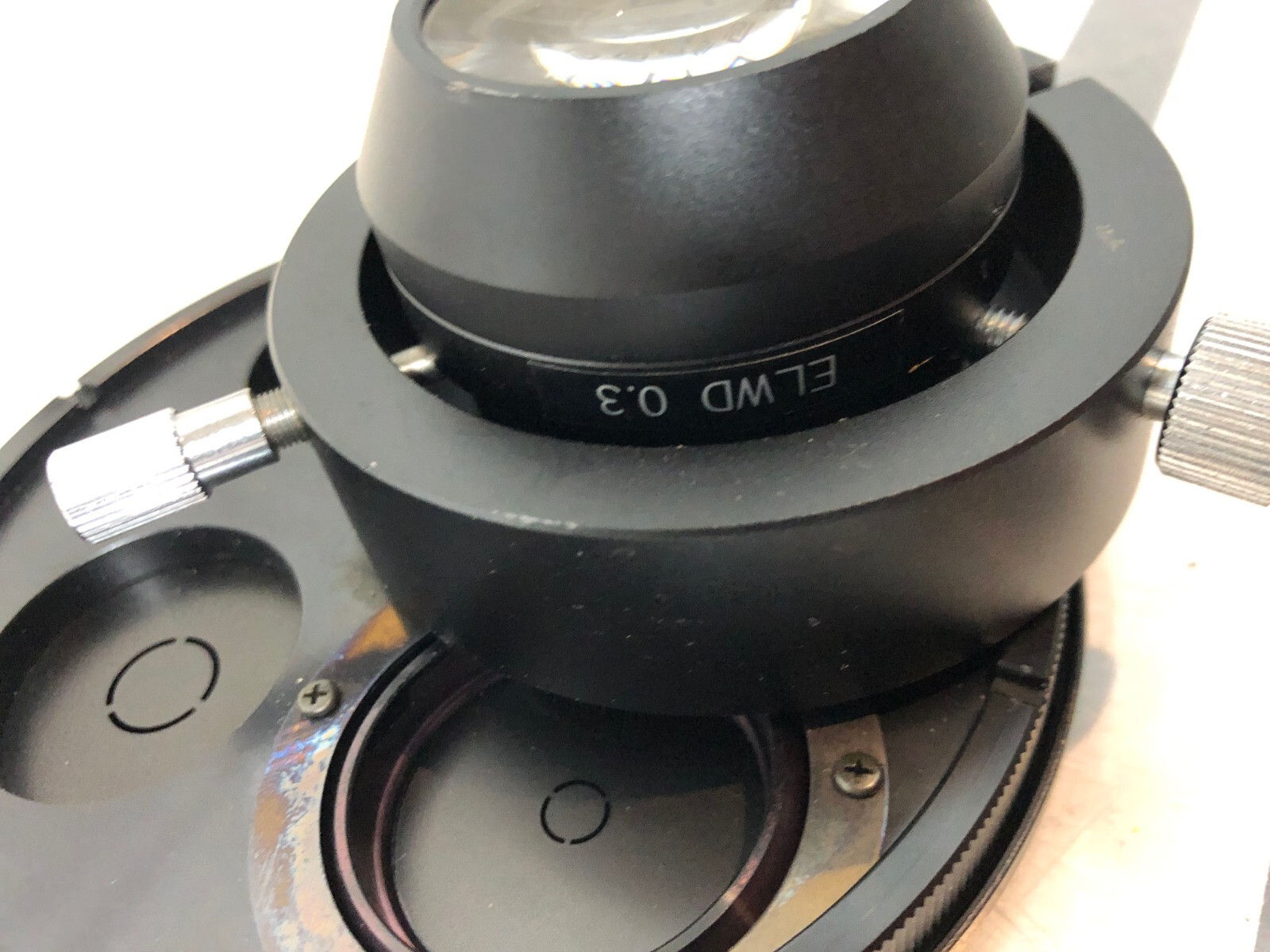 Used Nikon Phase Contrast 2 Condenser ELWD 0.3 & Lens for Diaphot Microscopes