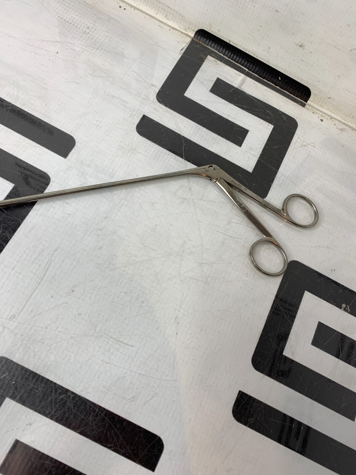 Used Pilling 50-5102 Jackson Laryngeal 6mm Cup Forceps Straight
