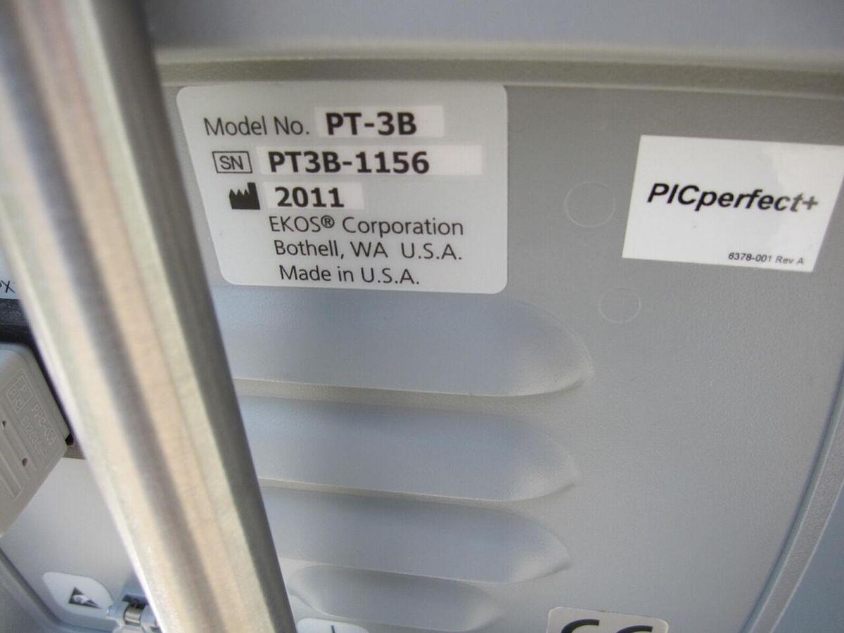 Used EKOS  EkoSonic Control Unit W/Power Cic Module Cart  Batteries