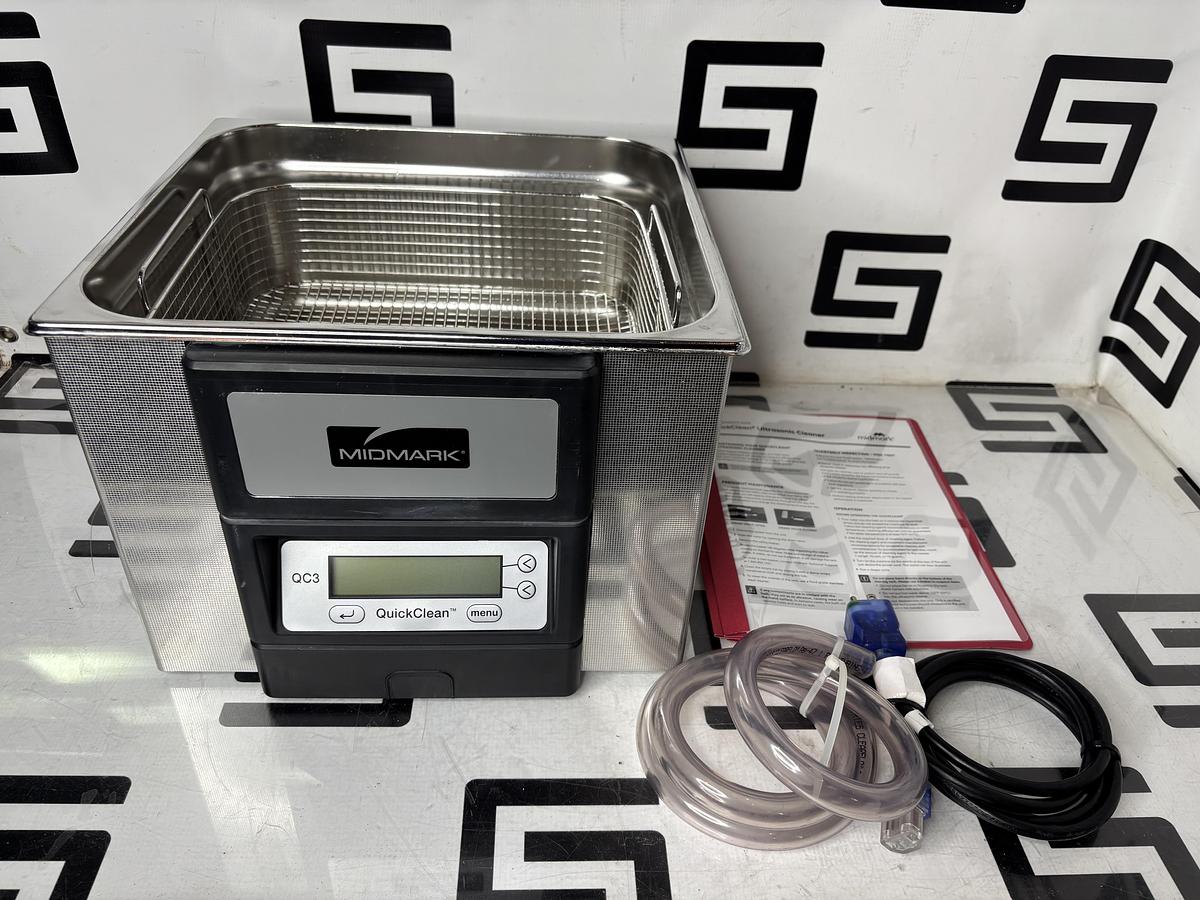 Used Midmark QuickClean QC3-01 Ultrasonic Cleaner & Dental Instrument Bath Large 3.3 Gallon Size