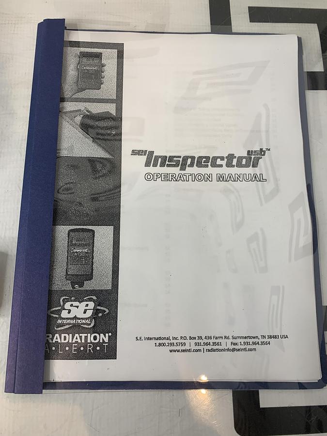 Used SE International Radiation Alert Inspector USB Geiger Counter w/ New Battery, Cable