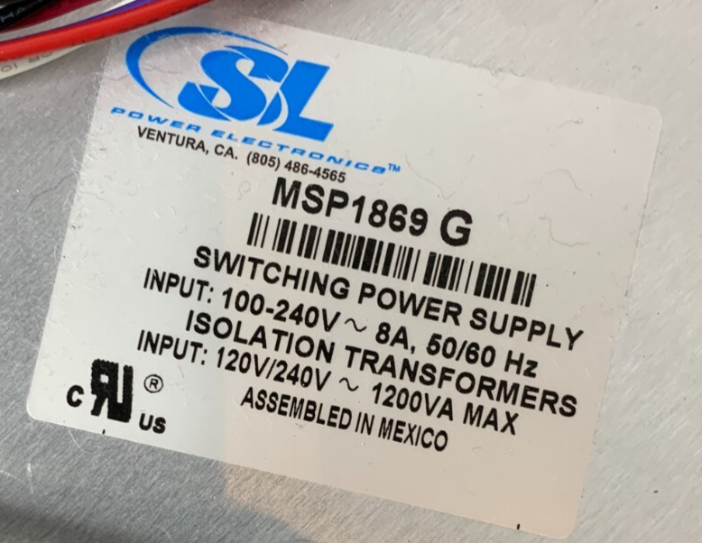Used SuperSonic Aixplorer Power Supply PN-SSIP00711 MSP1869 G  Isolation Transformer