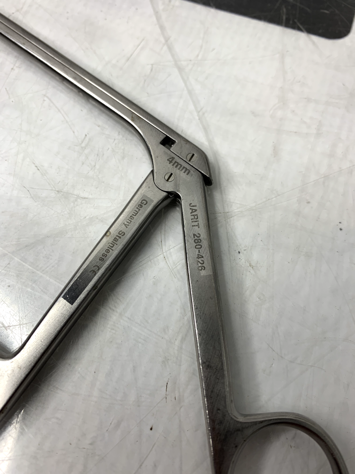 Used Jarit 280-426 Spurling Rongeur 4mm x 10mm Bite, Angled Up WARRANTY
