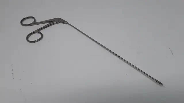 Used Codman 53-4010 Rhoton Forceps Micro Cup Instrument Semi-Malleable Shaft 7 3/4"