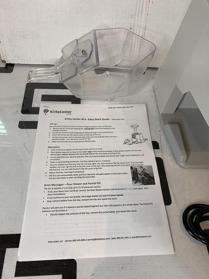 Used KIRBY LESTER CALIBRATED KL1 Pill Tablet Capsule Counter Microprocessor Capsule KL 1 W/ WARRANTY Pill Dispensers