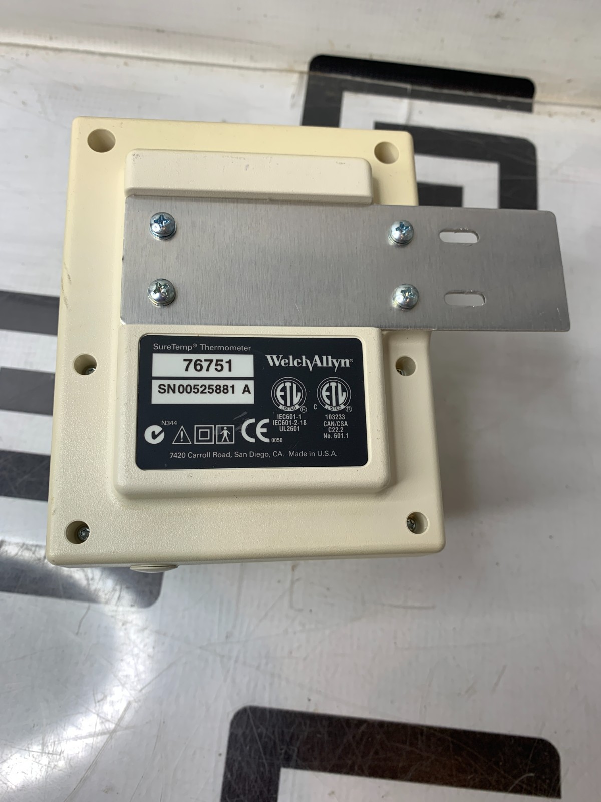 Used WELCH ALLYN 767 76751 SURETEMP  NO TEMP PROBE TESTED WARRANTY