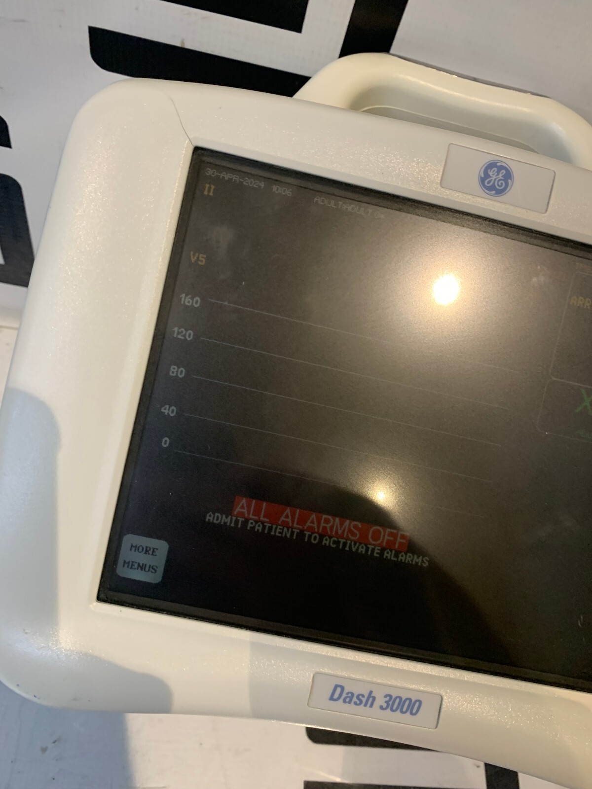 Used GE Dash 3000 Patient Monitor ECG SPo2 NIBP Co2 Temp Printer Recorder PARTS