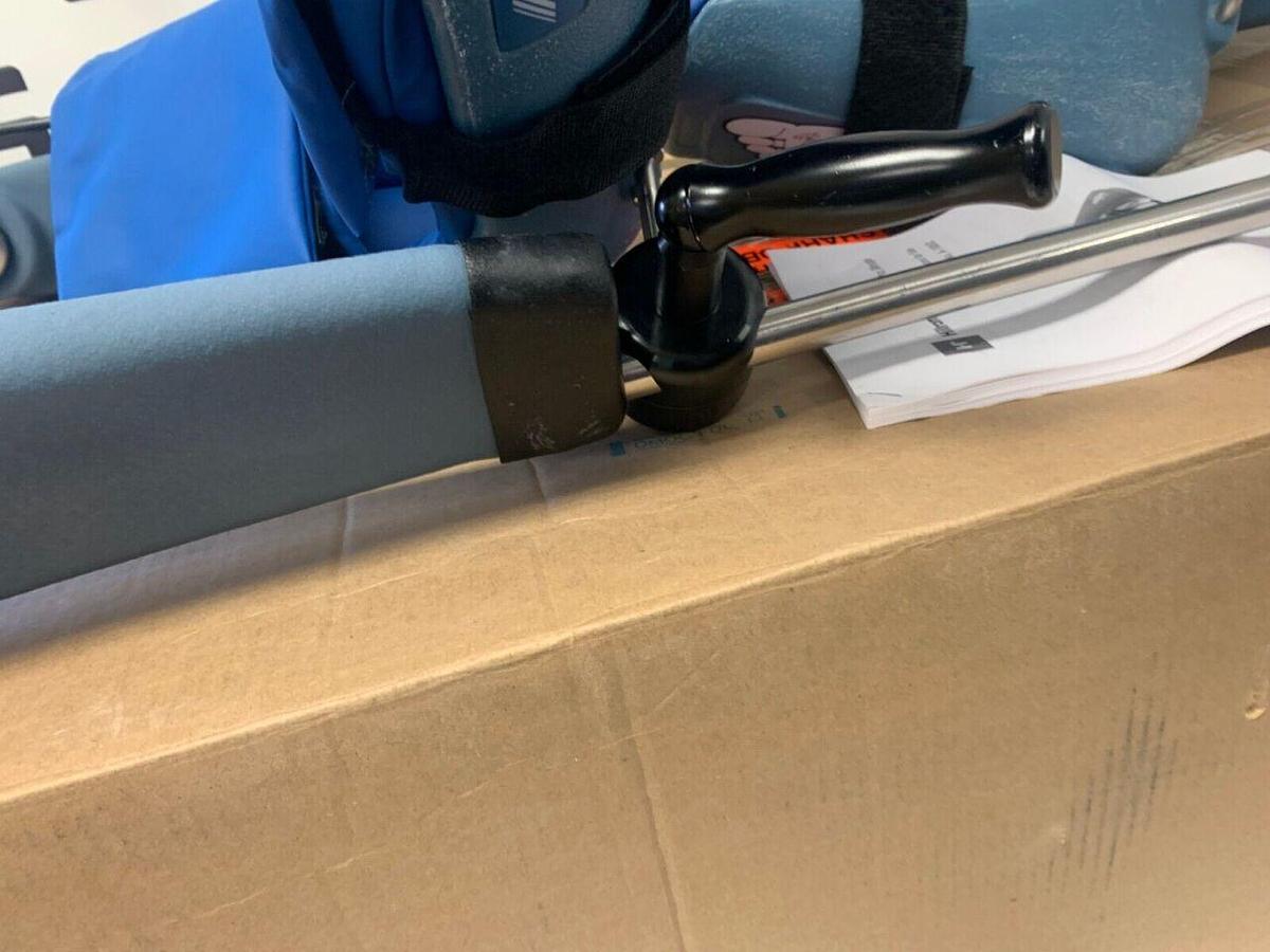 Used Stirrup Set Left   Right   Integrated Surgical Table Clamp