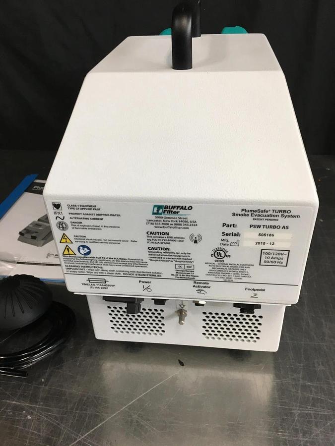 Used BUFFALO FILTER PSWTURBO AS PLUMESAFE WHISPER TURBO SENSE SMOKE FILTRATION SYSTEM