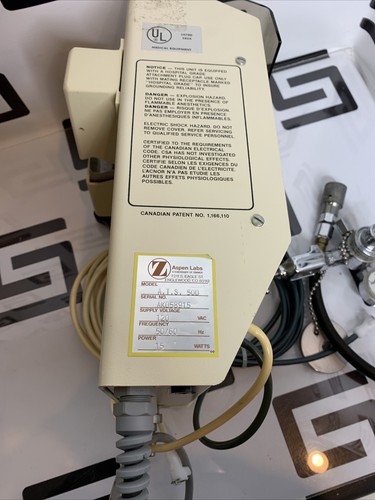 Used Zimmer Aspen Labs A.T.S. 500 Tourniquet System ATS 60-2849-002 E Tank Regulator