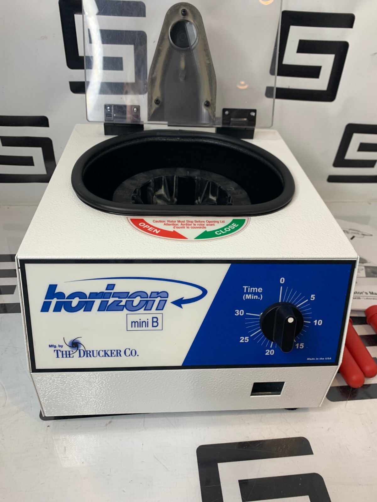 Used Drucker Horizon mini B Model 642B Horizontal Separation Centrifuge Tubes Manual