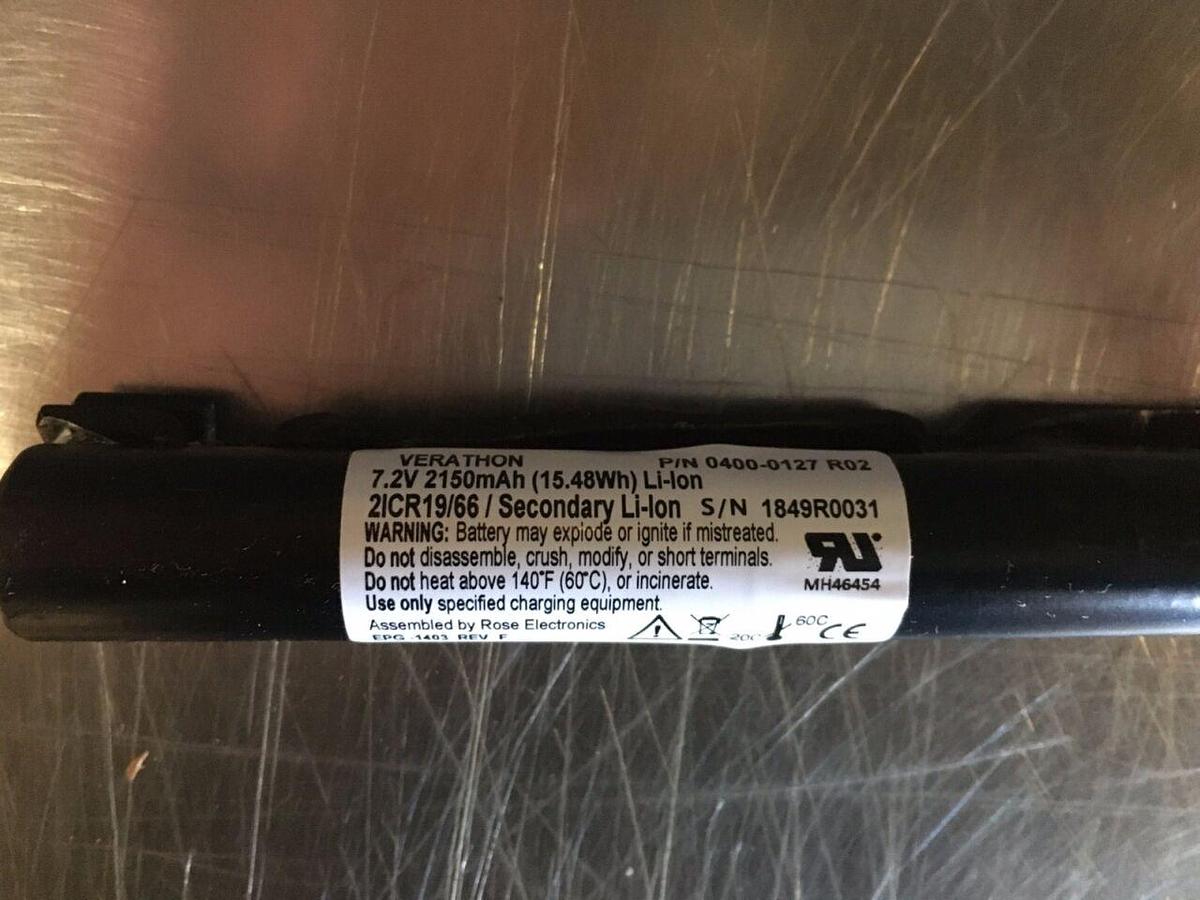 Used VERATHON 7.2V 2150mAh Li-ion Battery