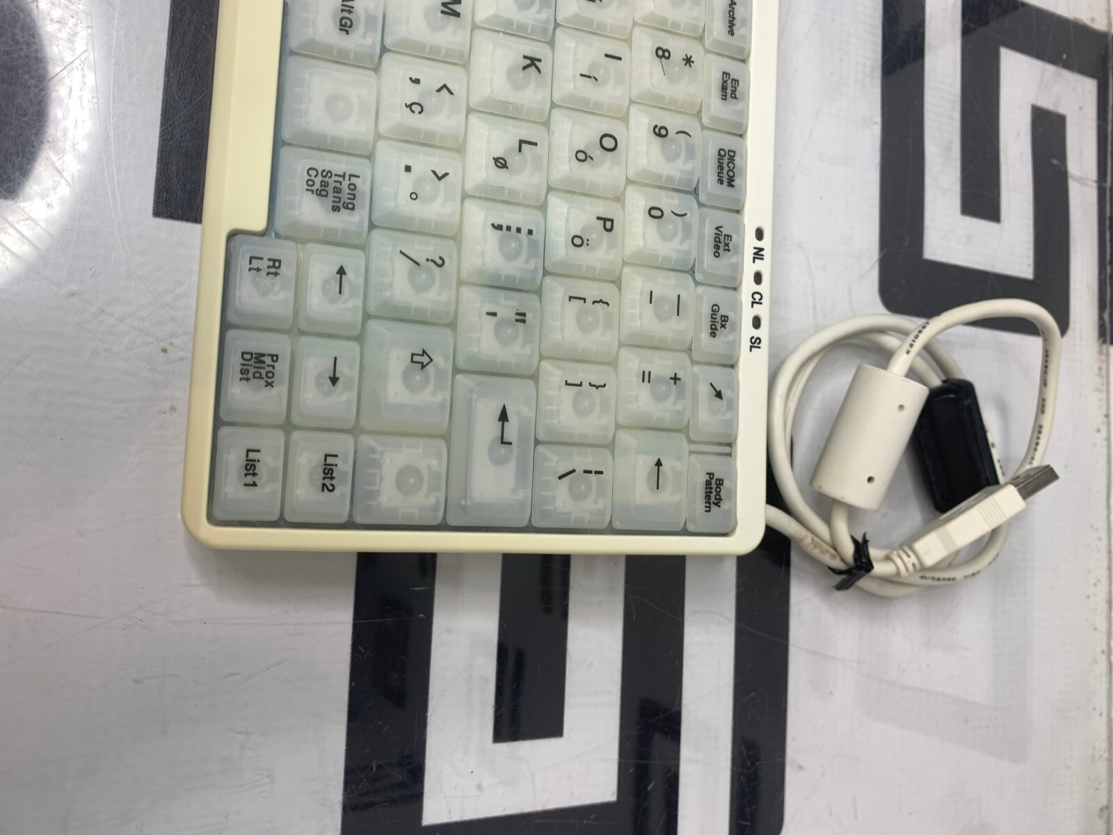 Used Zonare Z.One Scan Engine Smartcart Ultrasound System Keyboard KBH-TG82A-Z3801