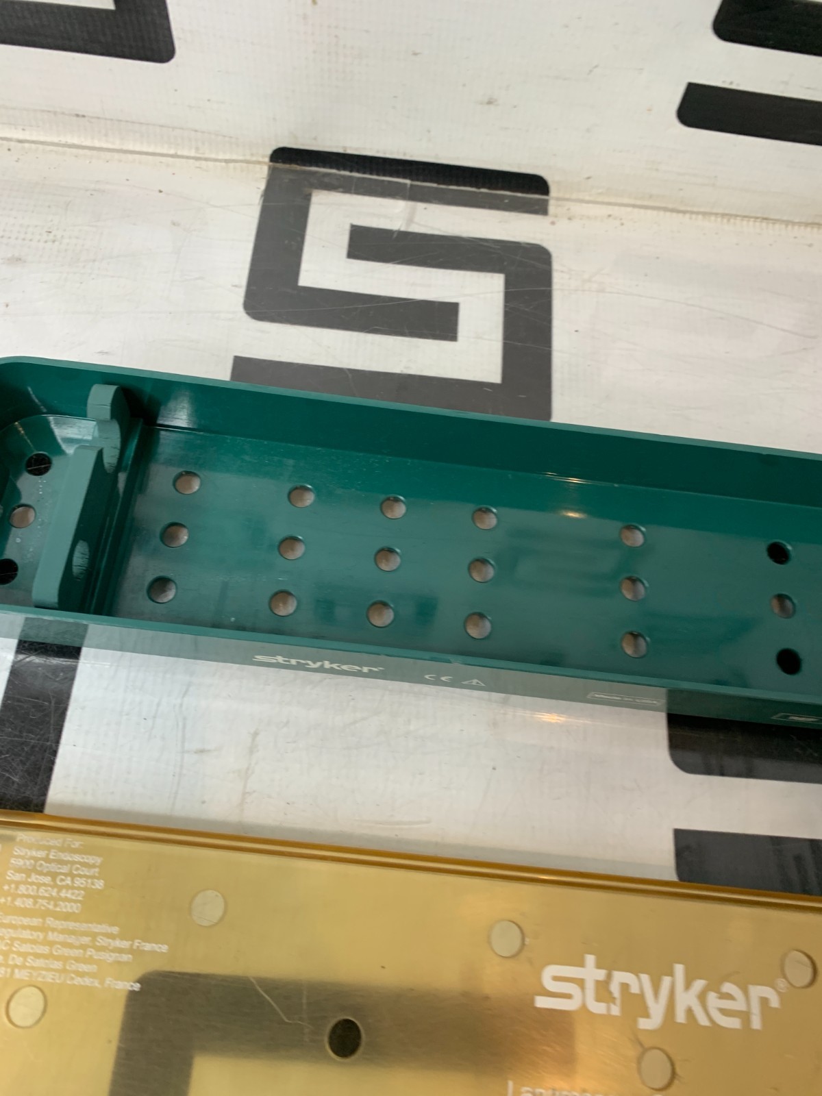 Used Stryker 233-032-108 Laparoscope Sterilization Tray 0233032108 17.5 X 3.25 X 2" B