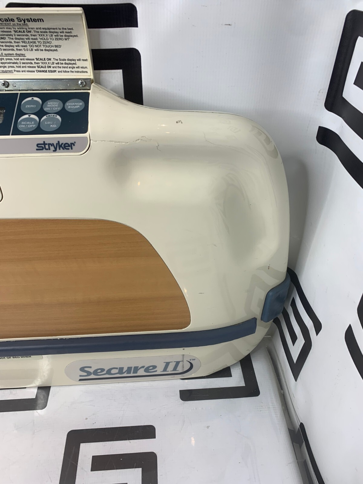 Used Stryker 3002 Secure II Hospital MED SURG BED FOOTBOARD SCALE CONTROLLER ASSEMBLY