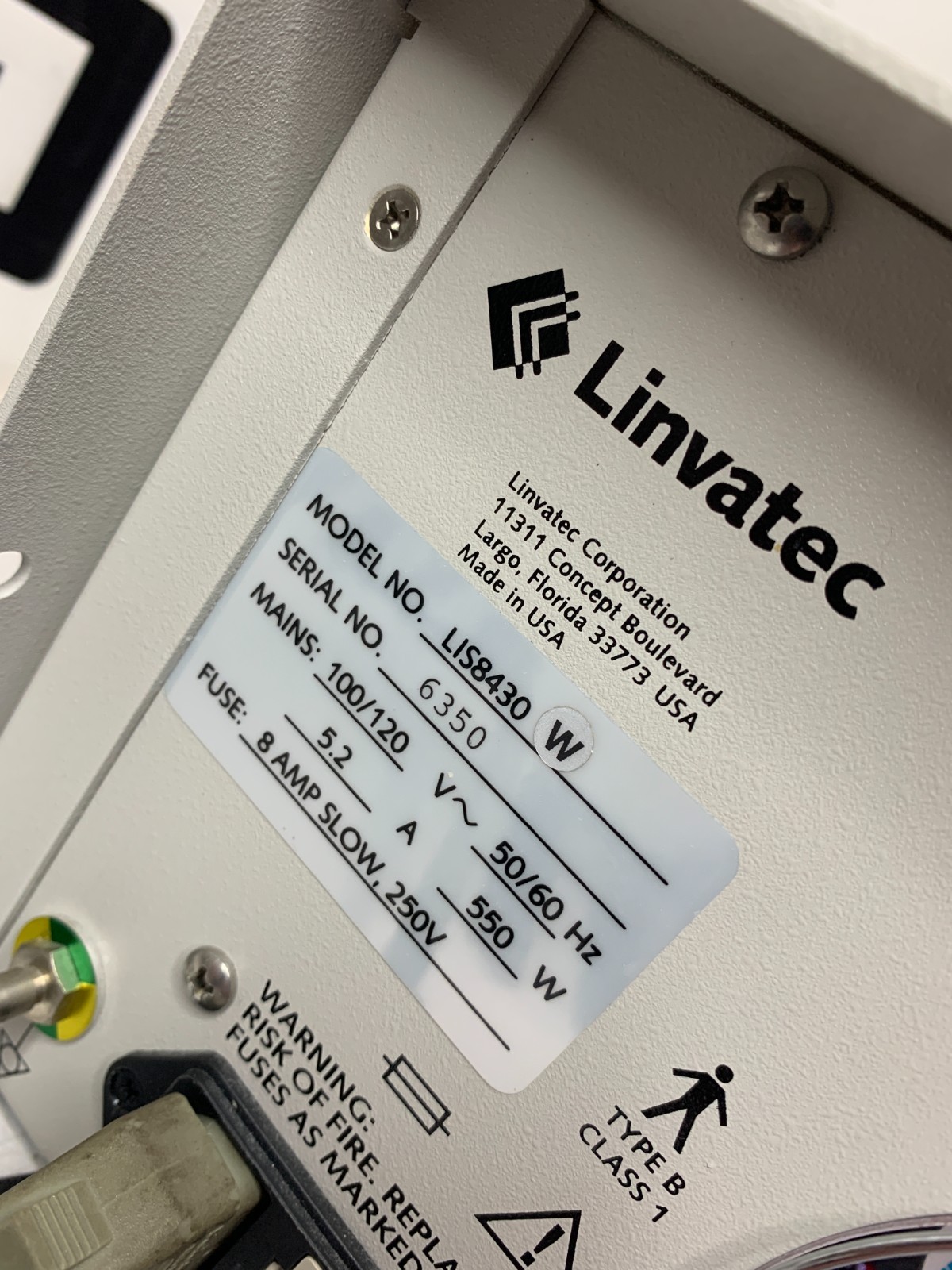 Used Linvatec LIS8430 Xenon Light Source 550W