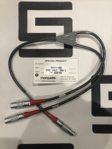Used GE Marquette 900079-006D Sync Cable Tram3 Y Adapter