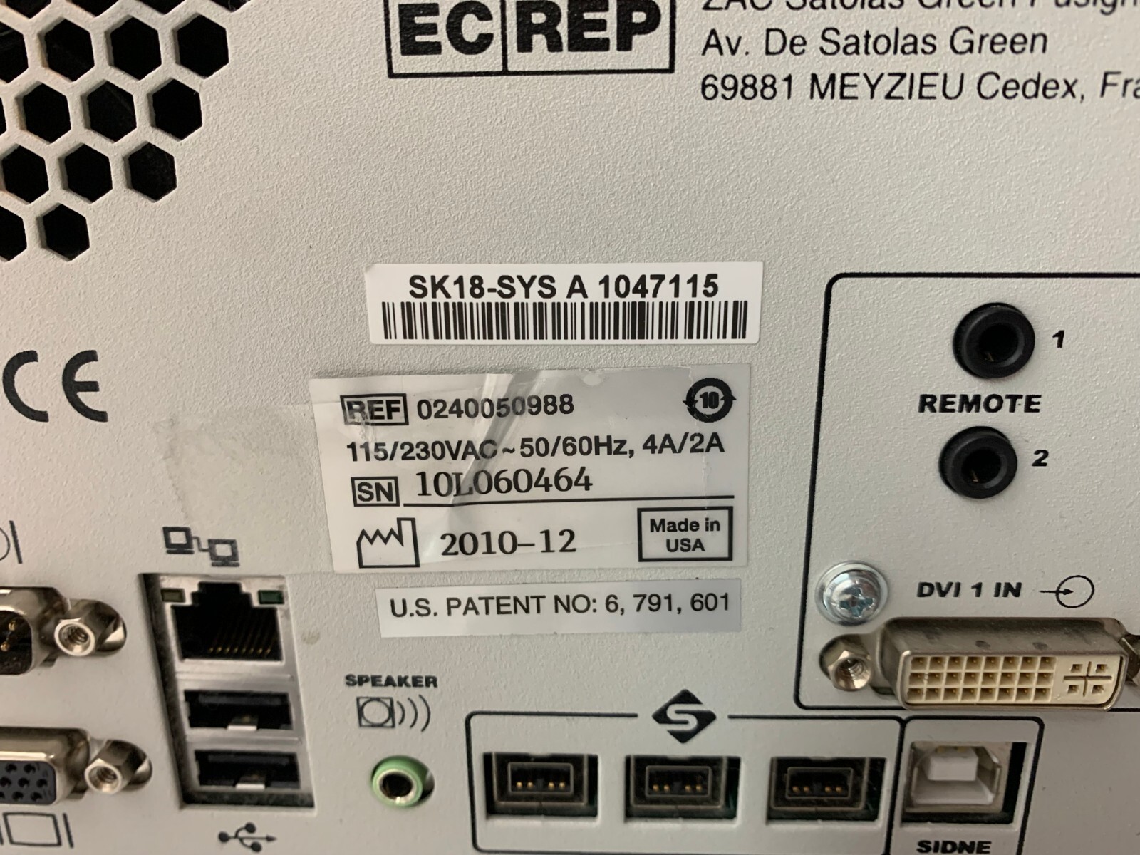 Used Stryker 240-050-988 SDC ULTRA HD Information Management System Version 7.0 G