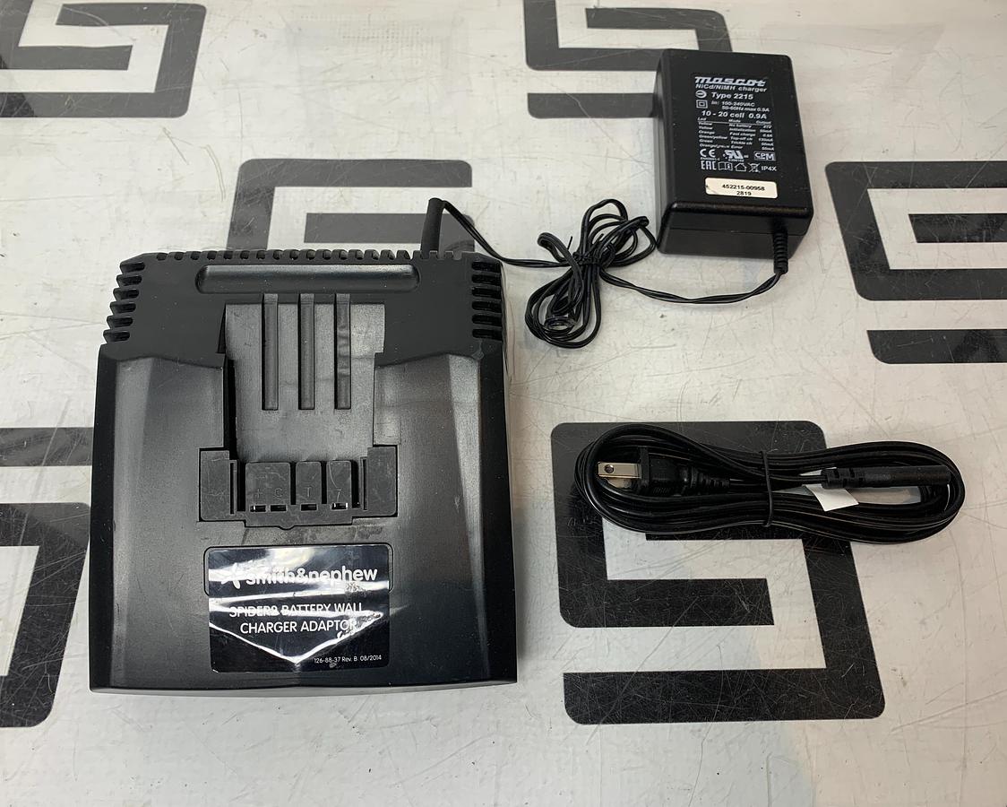 Used Smith & Nephew Spider2 Battery Wall Charger Adaptor w/ Mascot 2215 Charger
